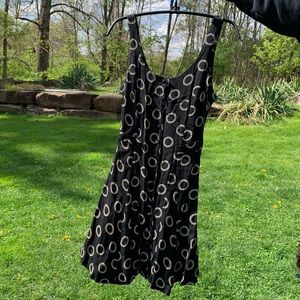 Betsey Johnson small vintage black polka dot dress